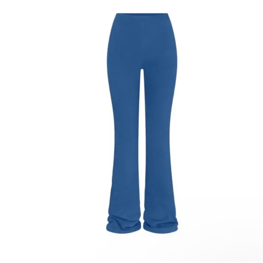Skims High Waisted Fleece Lounge Pant Azure Blue Women’s Size XS - Picture 3 of 10